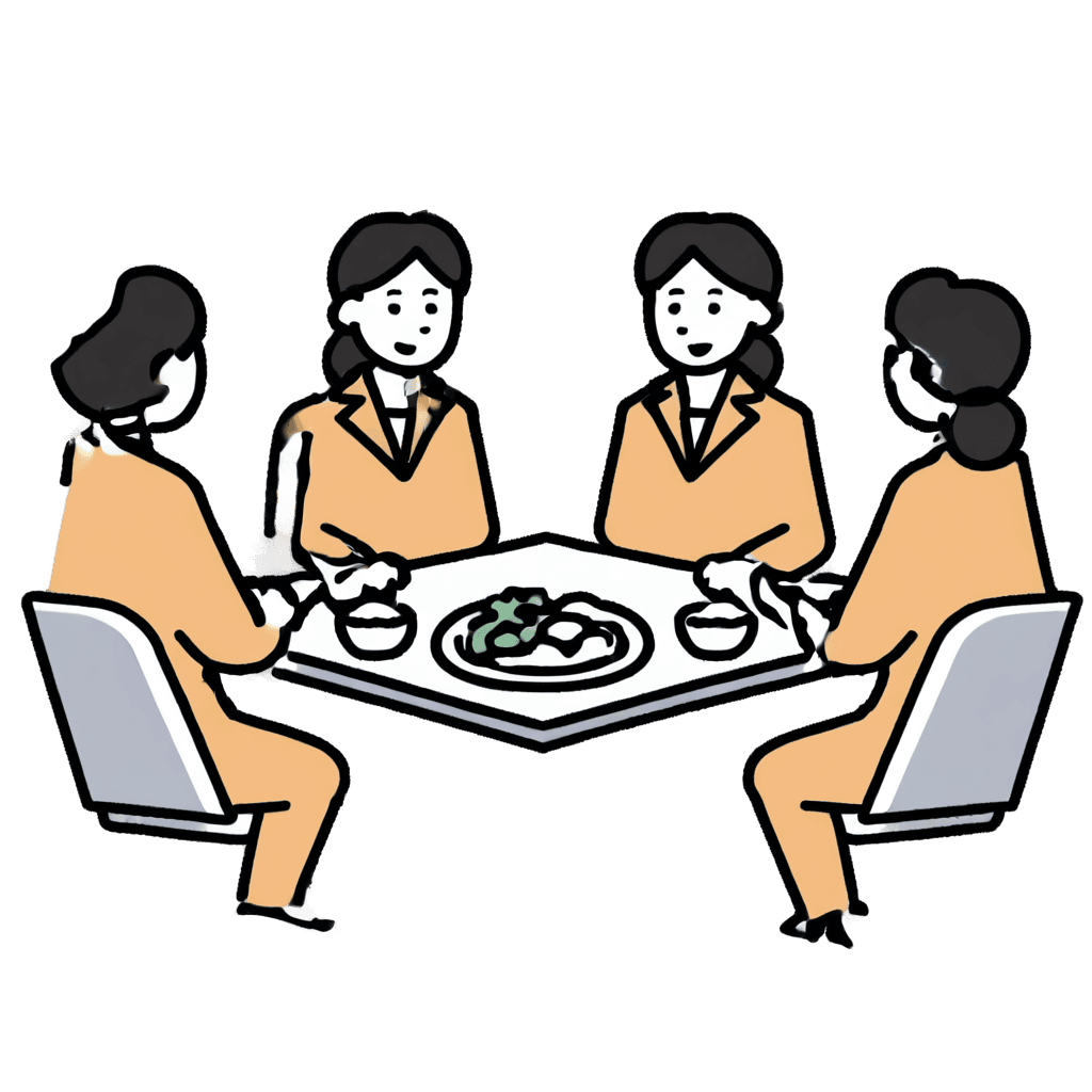 会議室でのランチミーティング